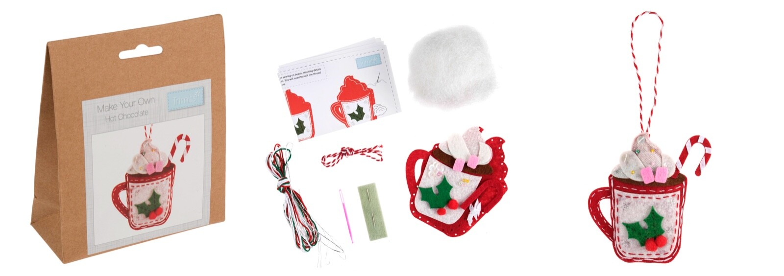 Trimits Felt Sewing Kit Christmas Decoration IdealFor Children over3