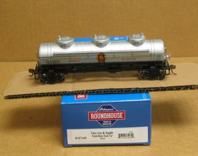 ATHEARN/Roundhouse 74489 HO Nay Gas & Supply Triple Dome Tank Car #8513
