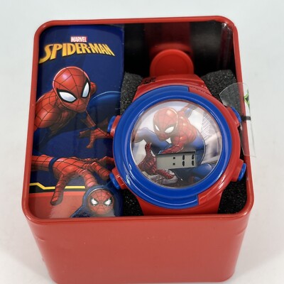 Accutime Kids Marvel Spider-Man Digital Quartz Plastic Red Watch SPD4480AZ