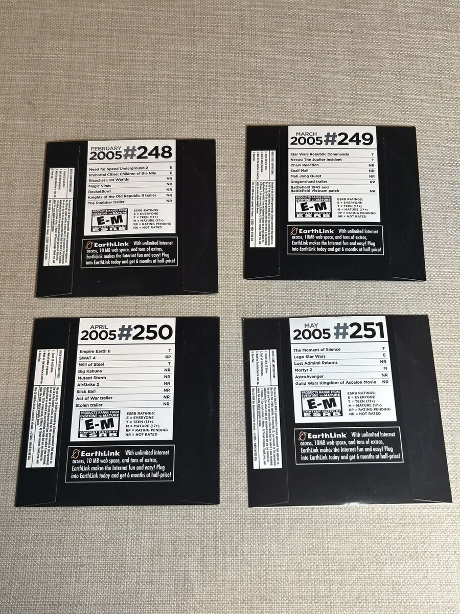 Computer Gaming World Demo 20 Disc Lot 2003-2005 Vintage Computer Gaming World Demo 20 Disc Lot 2003-2005 Vintage