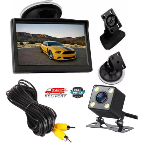 5" Car LCD Monitor Night Vision Reverse Parking Backup Camera Car Rear View Kit