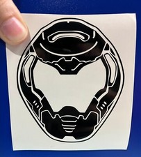 Doom Slayer Helmet Praetor Hell Demons Monsters Video Games Vinyl Decal Sticker
