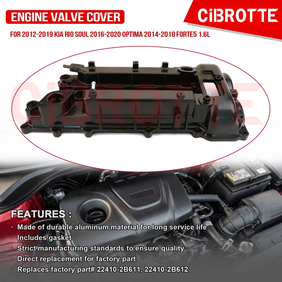 Valve Cover for 2012-2019 Kia Rio Soul 2016-2020 Optima 2014-2018 Forte5 1.6L👍 - Image 2 of 4