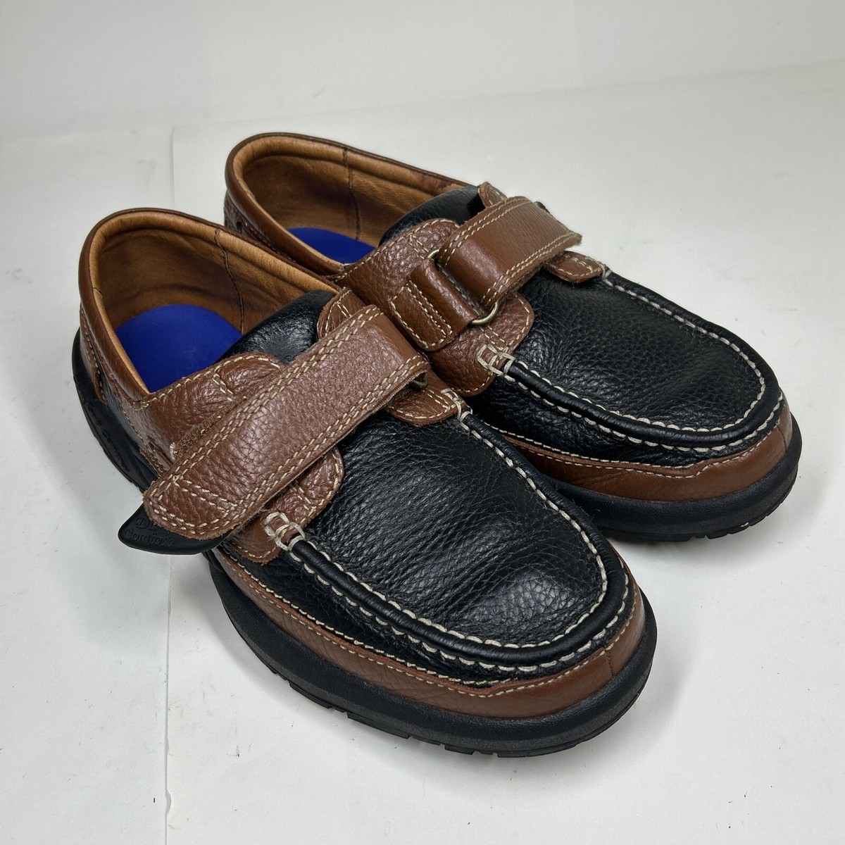 Dr Comfort Mike Brown Black Leather Mens Size 8W Adjustable 