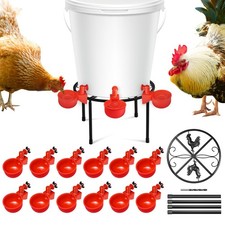 Chicken Water Feeder, 12 Pack Chicken Water Cup Waterer for Poultry, 1 Pack M...