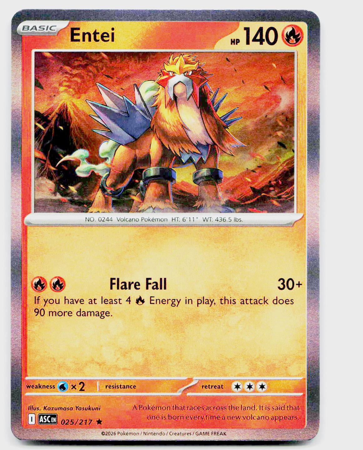 Entei Holo Rare ME: Ascended Heroes 025/217 NM