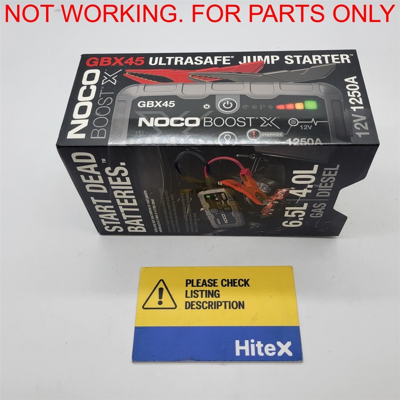 NOCO Boost X GBX45: 1250A UltraSafe Jump Starter – 12V [GBX45] -NOT WORKING-