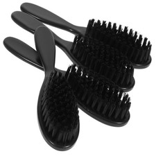 4Pcs Reusable Hair Barber Tool Men Beard Brush Soft Bristle Compact Black