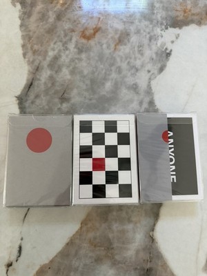 Lot of 3 Anyone Worldwide: XL Red Dot, Jumbo Checkerboard, Split Playing Cards