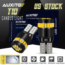 CANBUS Error Free T10 LED License Plate Light Bulbs 6000K White 168 2825 194 158