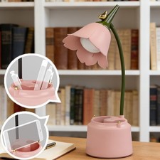 LED Flower Desk Lamp Desk Lamp for Children 3 Color Dimmable Touch Table Light