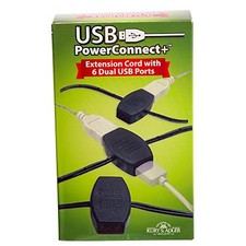USB Extension Cord with 12 Power Outlets