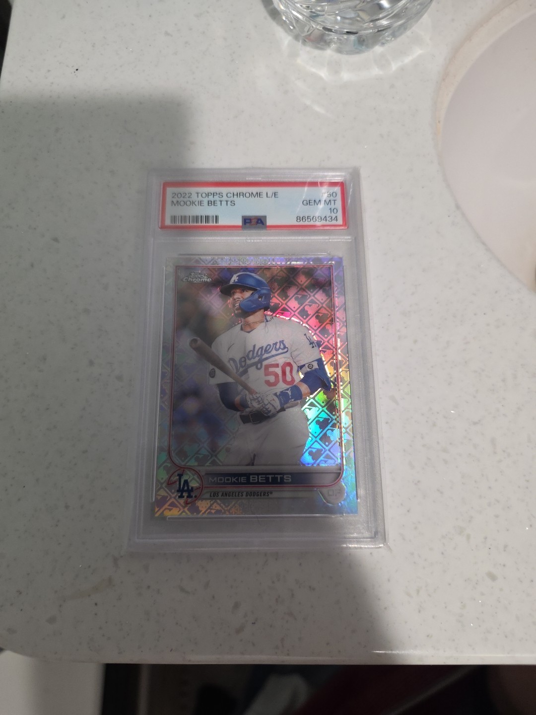 2022 TOPPS CHROME LOGOFRACTOR EDITION MOOKIE BETTS #50 PSA 10