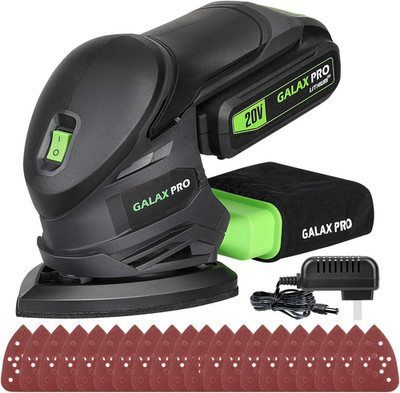 Cordless Detail Sander 20V, 20Pcs Sandpapers,12000 RPM Sanders with Dust Collect