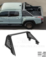 Black Rear Trunk Bed Sport Factory Carbon Steel Roll Bar For 16-23 Toyota Tacoma