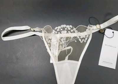 New Bluebella Marisa Thong White Sheer Size 6 [S]