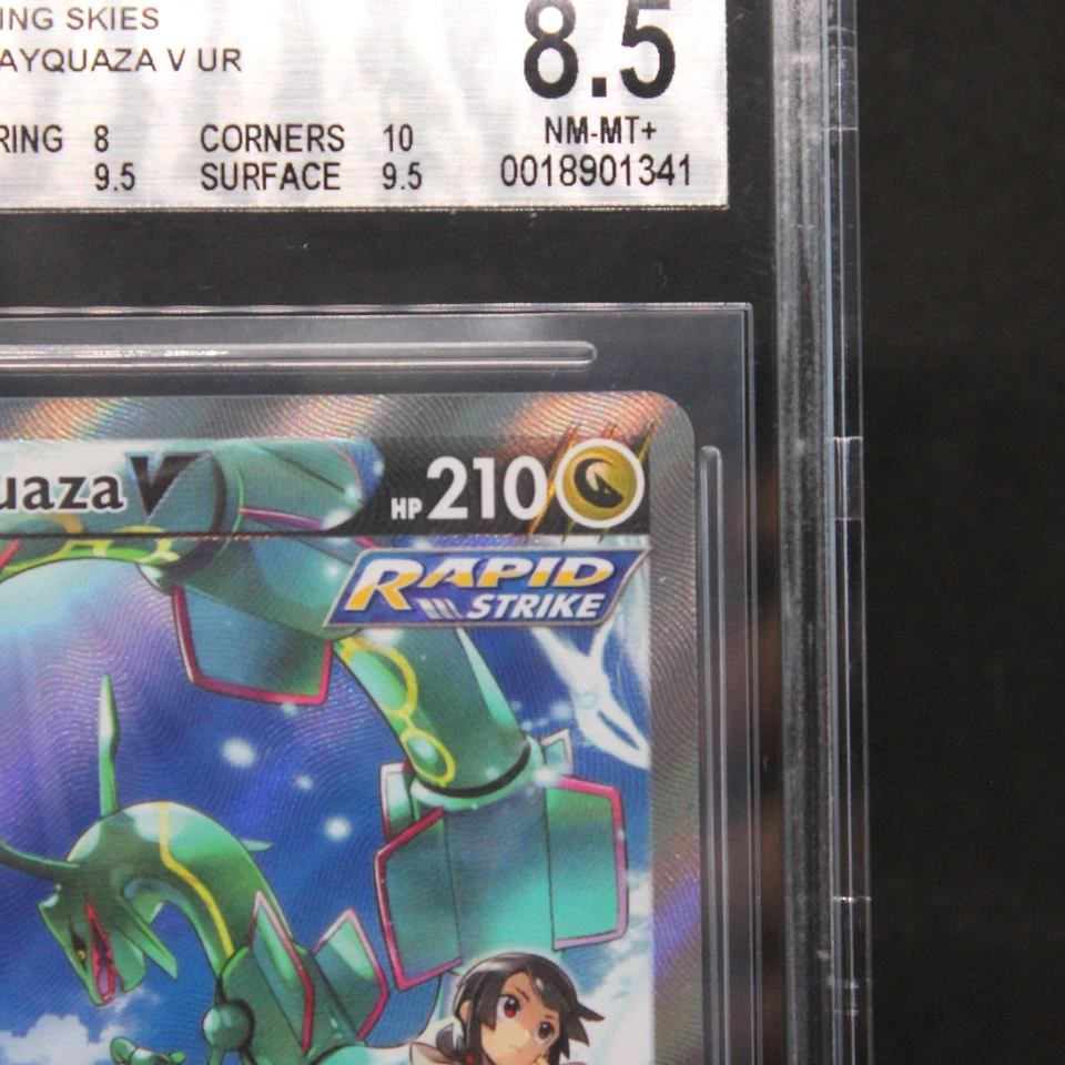 🔥 BGS 8,5 casi nuevo-como nuevo+ arte alternativo Rayquaza V | cielos evolutivos 194/203 (regrado) 🔥 Foto 3 de 4
