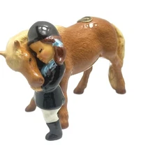 Hagen Renaker Vintage Miniature Retired Figurine Pony and Girl