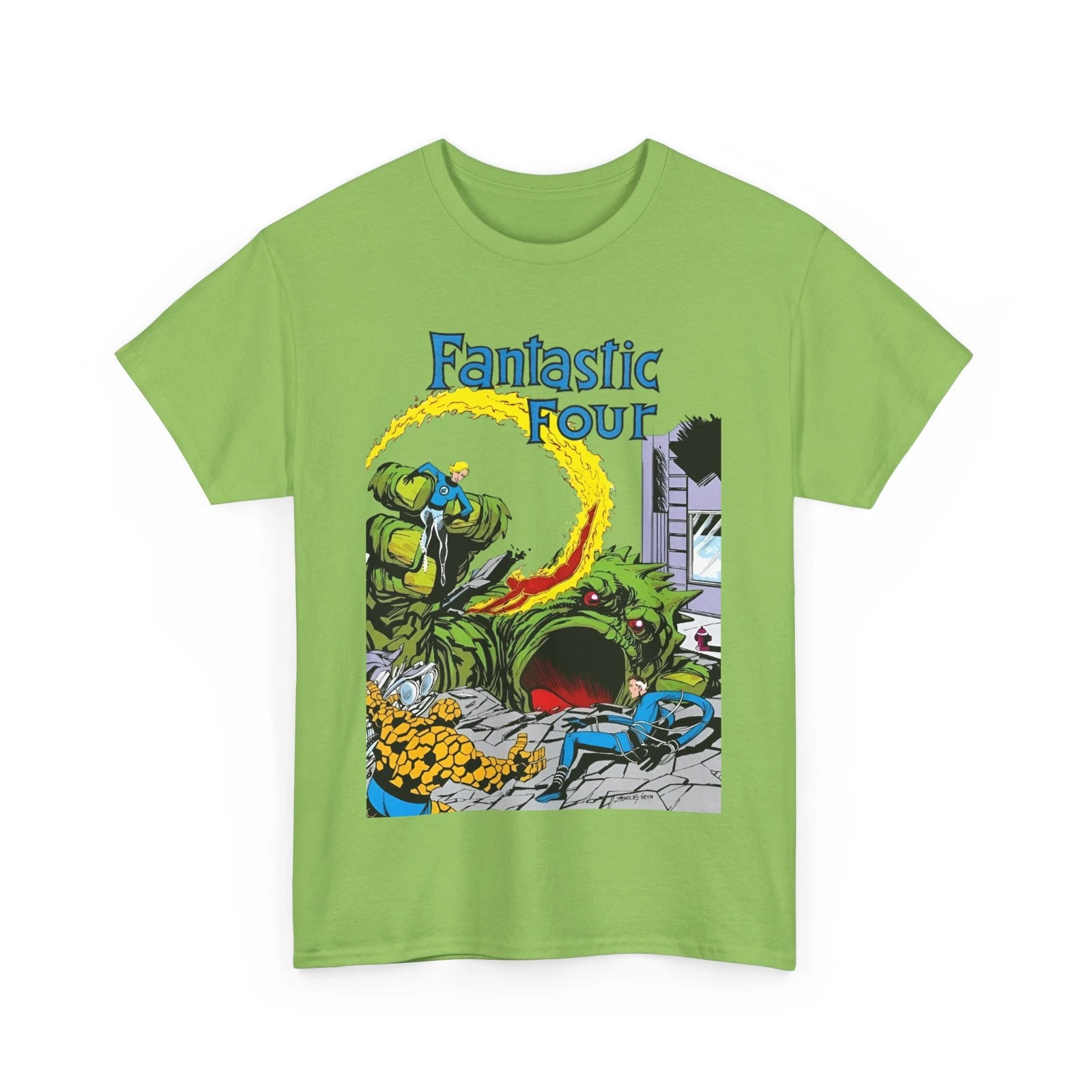 Fantastic Four T-Shirt - John Byrne Art - #1 Cover - Marvel Comics - Human Torch