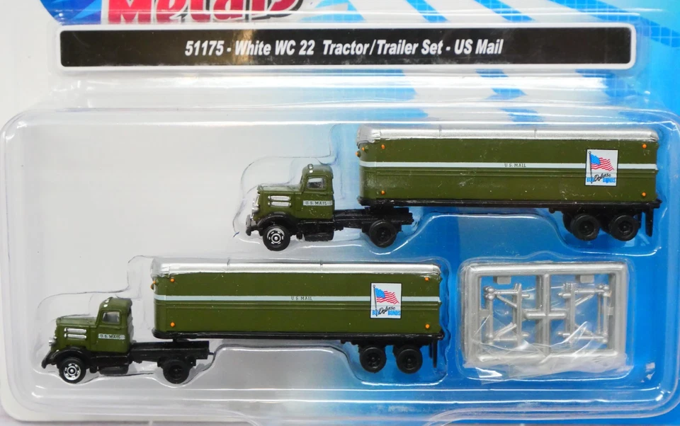 Mini-Metals 51175, White WC 22 Tractor Trailer Set, US Mail, 1/160 N Scale - Image 2 of 3