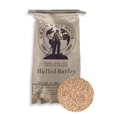 Organic Hulled Barley | 25 lb | Non-GMO | Grain Place Foods