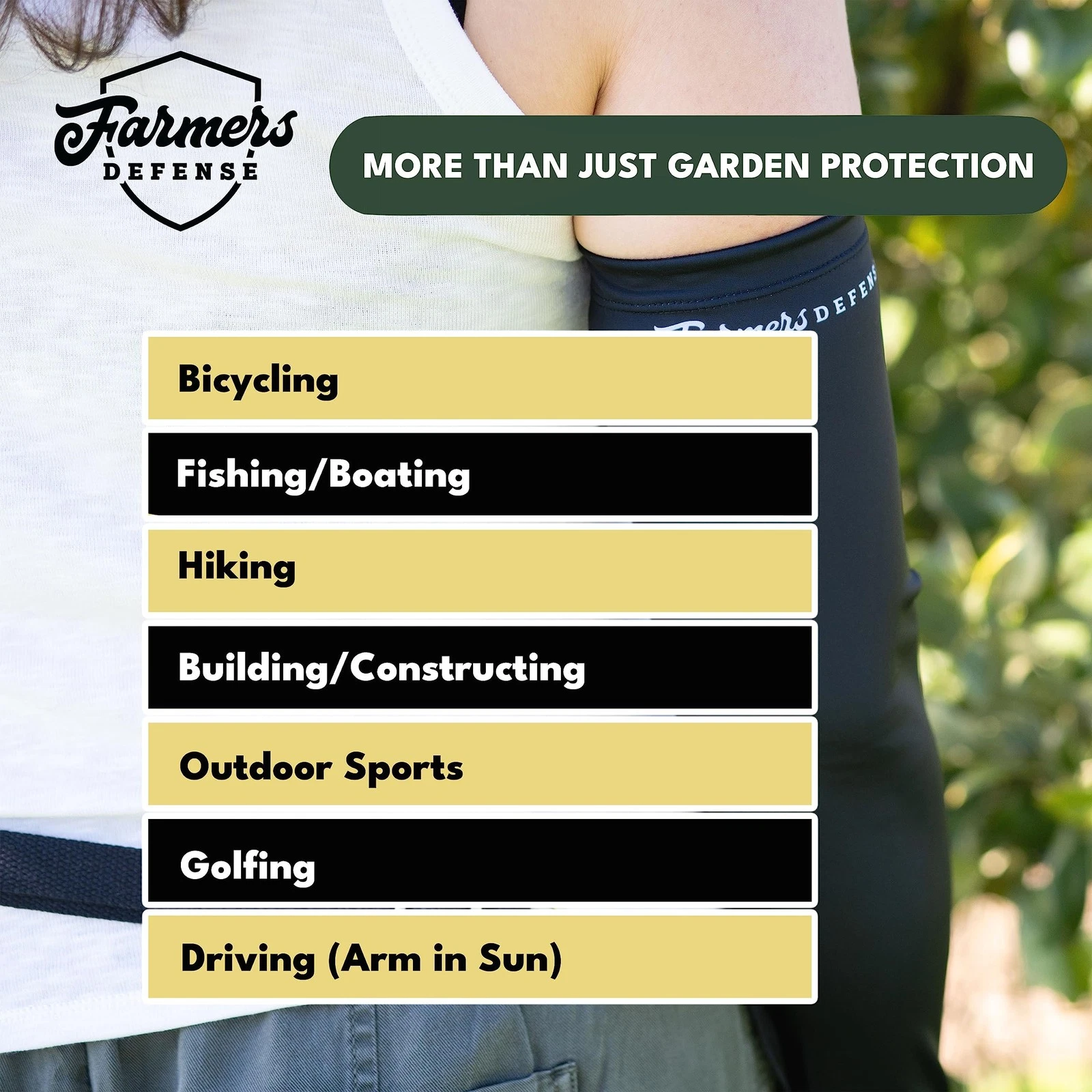 FARMER'S DEFENSE Sleeves: Anti-Scratch Sleeve for Skin & UV Sun Protection - ...