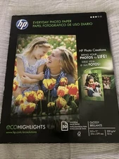 HP Everyday 50 sheet Letter 8.5 x 11-Inch Glossy Photo Paper