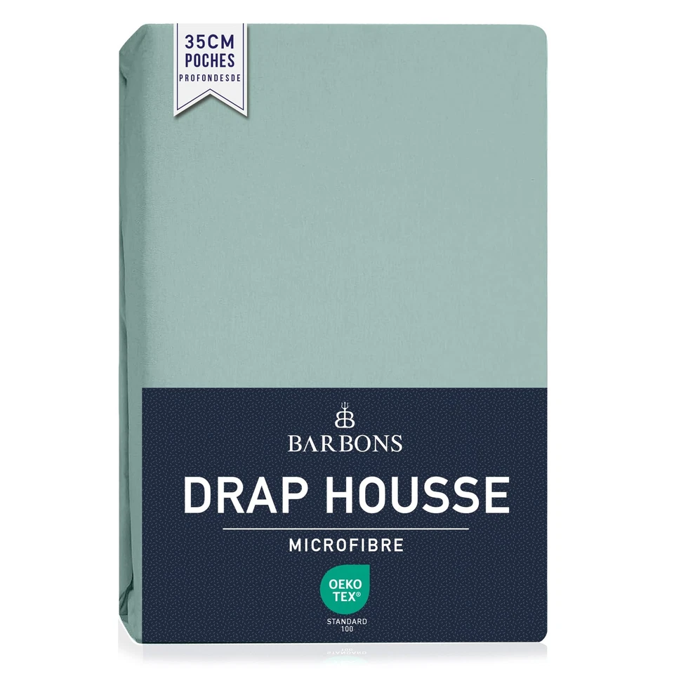 Drap Housse 90x190 / 90 x 200 cm - Bonnet 35 cm pour Matelas Épais - 100 Poly... - Photo 2/4