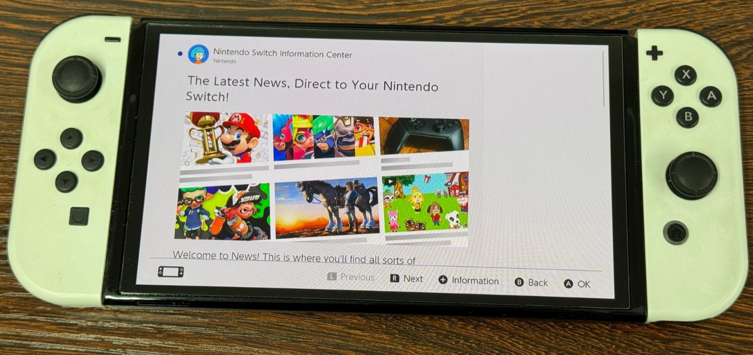 Nintendo Switch OLED Model 64GB White Handheld Console - Great Condition