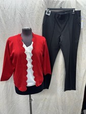 NINA LEONARD STRETCH PANTS/BLACK/SIZE SMALL/RETAIL 69