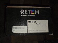 2PK Black High Yield TN760 Toner Cartridge For Brother Printer New - Open Box