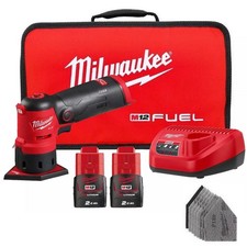 Milwaukee M12FDSS-202B FUEL 12v Spot Sander Kit 2X 2.0Ah Charger & Carry Case