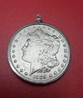 1889-O Morgan Silver Dollar Coin in Bezel Mount - New Orleans Mint