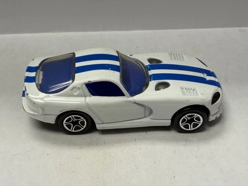 Vintage 1998 Matchbox Dodge Viper GTS White w/ Blue Stripes L29
