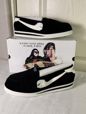 Foos Gone Wild SICK 1 Chanklas Black White Slip Ons 11M NIB