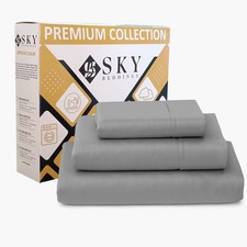 100 Cotton Twin XL Sheets Sets 3-Piece - 400 Thread Count Sateen Weave, Cooli...