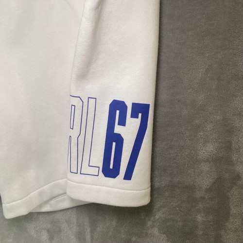 Polo Ralph Lauren POLO RL 67 Logo Fleece Sweat Shorts weiß blau Herren Größe 2XB - Bild 3 von 12