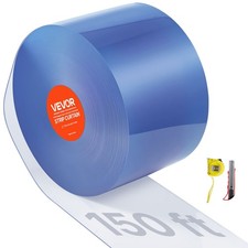 Clear PVC Strip Curtain, 150 ft Length x 8 in Width, Plastic Door Strip Bulk Rol