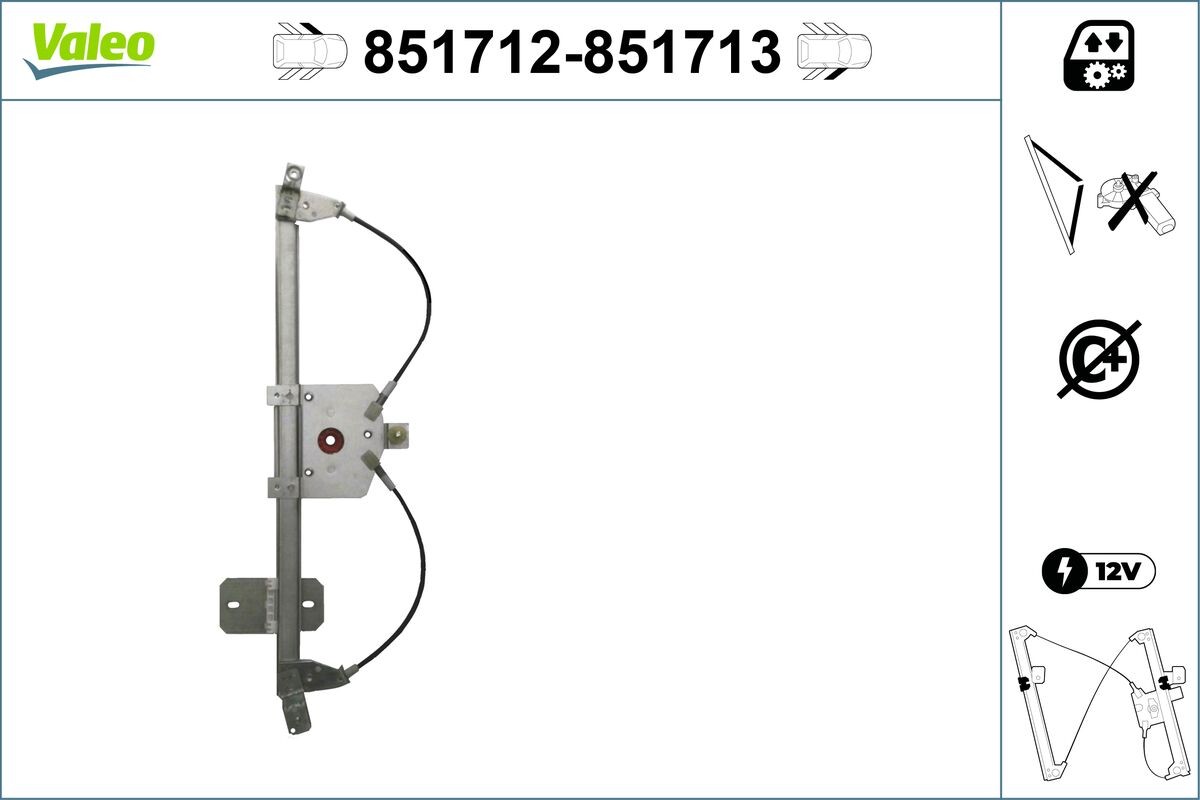 Lève-vitre VALEO 851712 pour réparer une vitre bloquée de Captur I