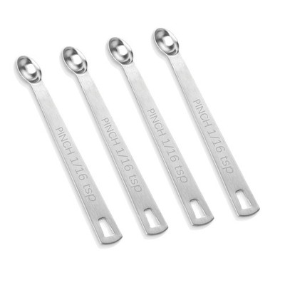 4 PCS 1/16 Teaspoon 1/16 Tsp | 0.33 mL | 0.33 cc Single Measuring Spoon, Stai...