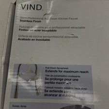 Kohler Vind Semi-professional Pull-down Kitchen Faucet Vibrant Stainless Steel.