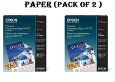 Epson Premium Presentation Paper MATTE (8.5x11 Inches Double-sided 50 x 2 Sheets