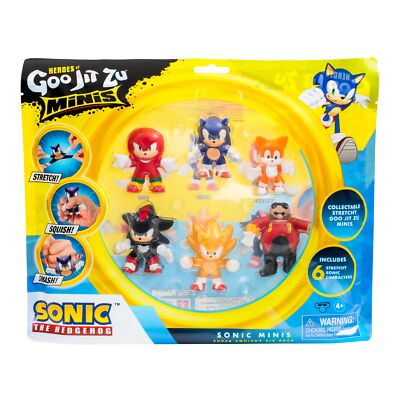 Heroes of Goo JIT Zu Minis Sonic 6 Pack - Collectible Stretchy