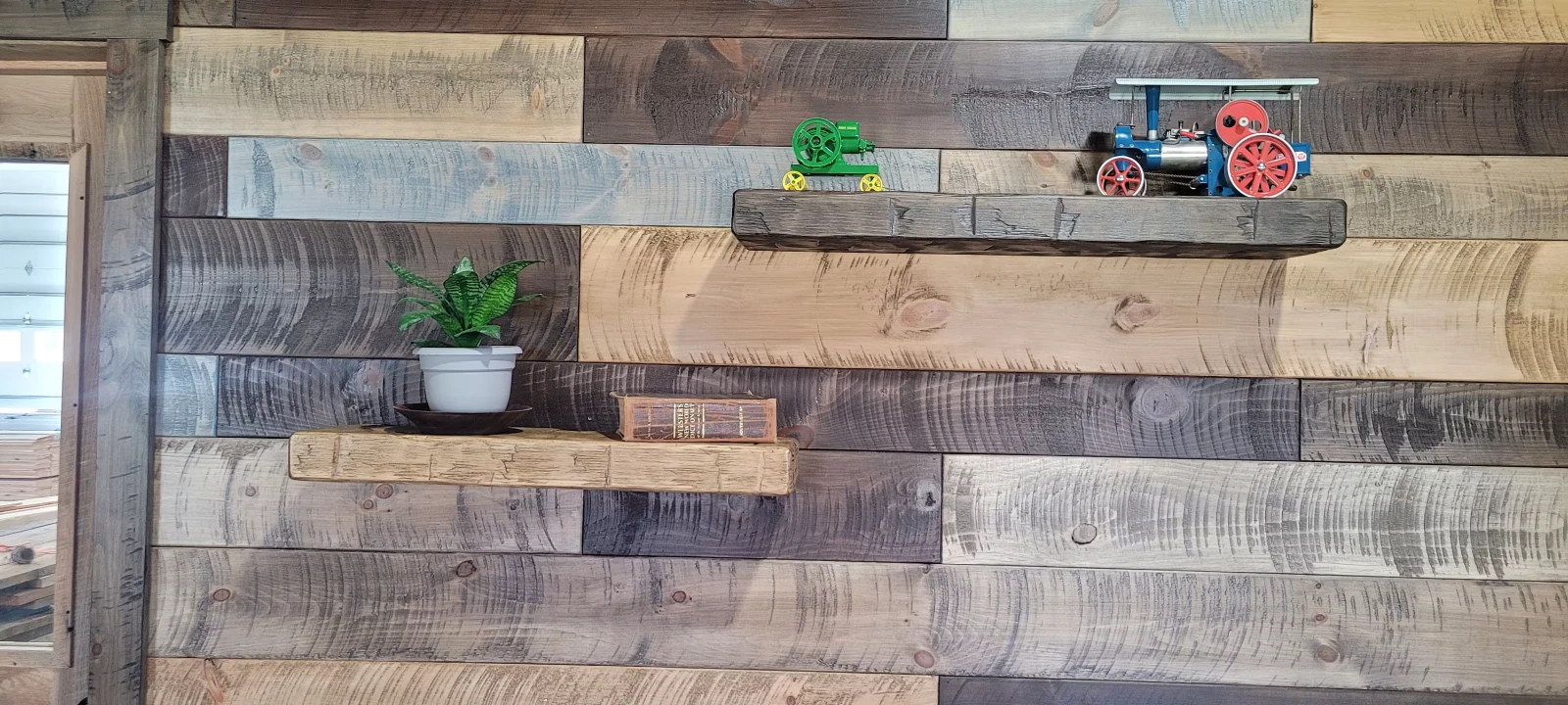 Hand Hewn Floating Shelves