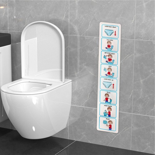 Potty Training Visual Toilet Monitoring Chart Sticker Teach Kids to Use Toilet - Picture 11 of 12