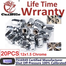 Set Of 20 Lug Nuts Bulge Acorn 12x1.5 Chrome Wheel Nut For Dodge Grand Caravan