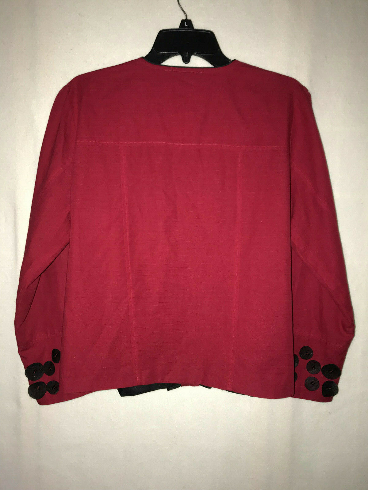 NOTATIONS JACKET RED/BLACK SIZE MEDIUM LONG SLEEV… - image 2
