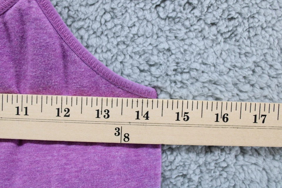 Regata feminina New York & Company tamanho médio roxa gola redonda sem mangas - Imagem 4 de 4