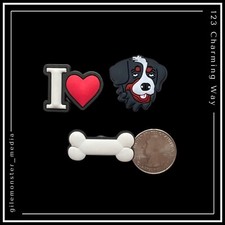 BERNESE MOUNTAIN DOG GREATER SWISS Shoe Charms for Crocs I - Set of 3