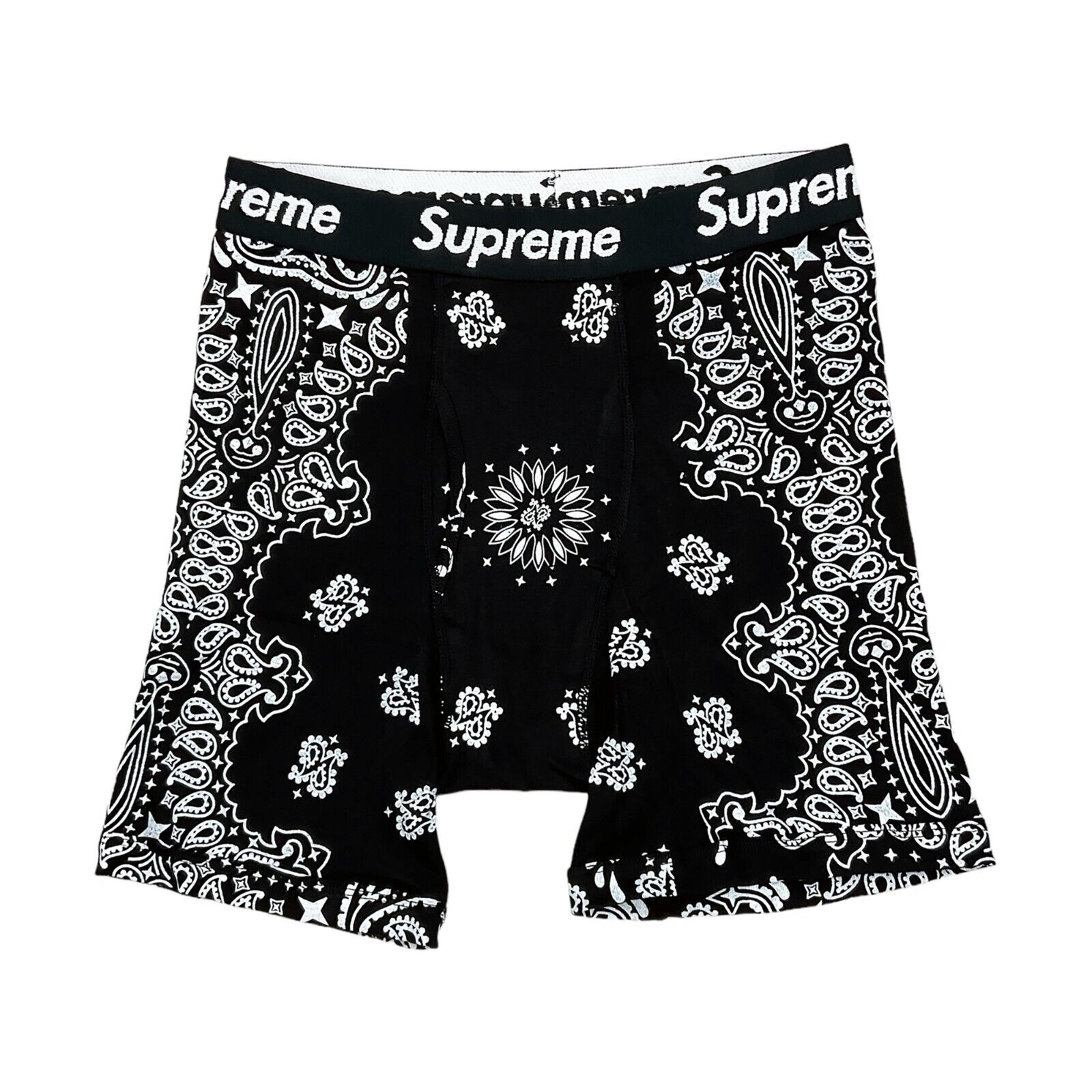 Supreme x Hanes Bandana Boxer Briefs Black (1) Underwear